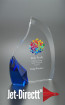  Custom Empower Award with Custom Glow Glass Wedge - Large