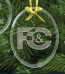  Custom Oval Glass Ornament or Suncatcher 3.75 in.