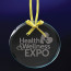 Glass Round Circle Ornament or Suncatcher - 3 in. Diameter