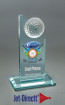  Custom Golf Tower Award - Jade Glass - Medium